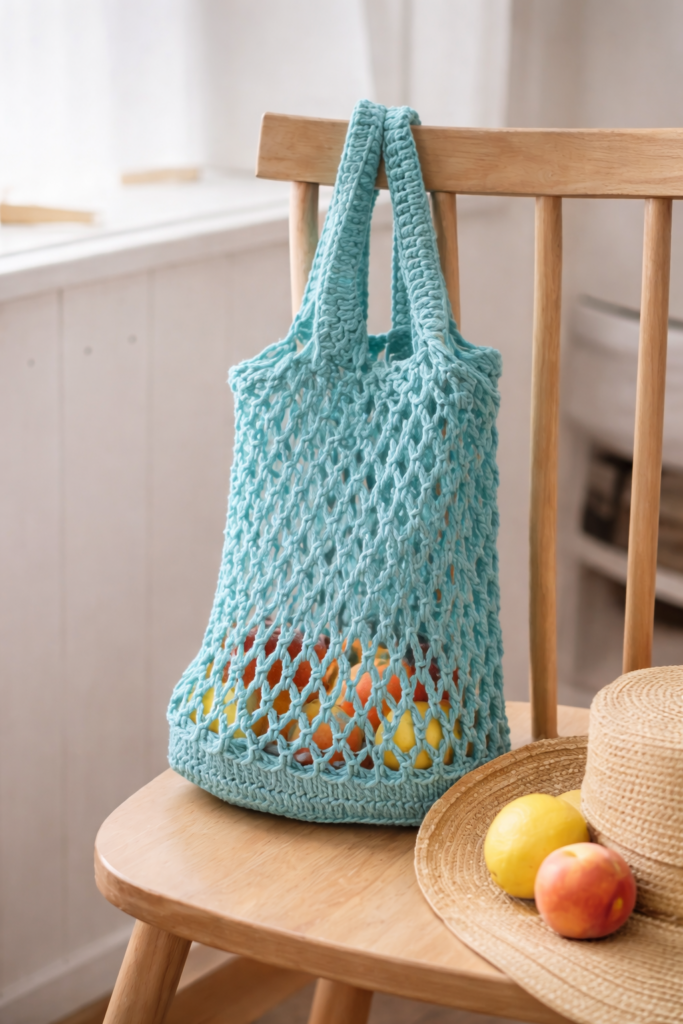 beachcomber market bag crochet pattern, free market bag crochet pattern