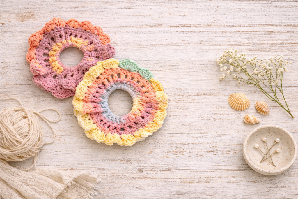 Atlantic Stitch Crochet Scrunchie Pattern Free Crochet Pattern